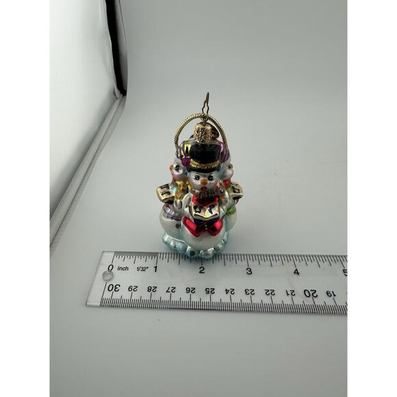 Christopher Radko "Singing in Winter Wonderland' Snowmen Ornament 3" Mid 2000s - Picture 7 of 7